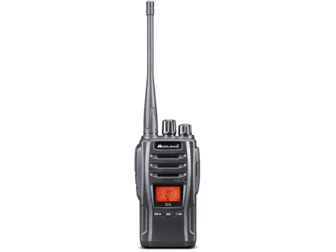 Midland G13 C1462: Walkie Talkie Recargable, 99 Canales PMR446, VOX, Impermeable, Negro.