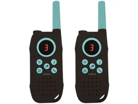 Lexibook Walkie Talkies 5km Rango, Sonido Digital, Clip cinturón, Negro - TW42_01