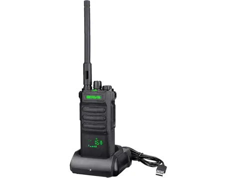 Retevis RT86 Walkie Talkie Largo Alcance 2600mAh Profesional Negro