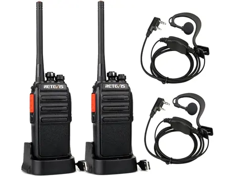 Walkie Talkie Retevis RT24 Recargable Profesional Negro (1 Par)