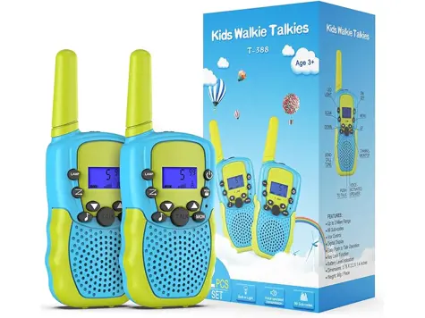 Kearui Walkie Talkie Niños 8 Canales LCD VOX 3KM - Regalo Pascua 3-12 Años.