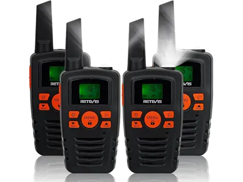 Retevis RA635 Walkie Talkie PMR446, 16 Canales - Pack 4 uds.