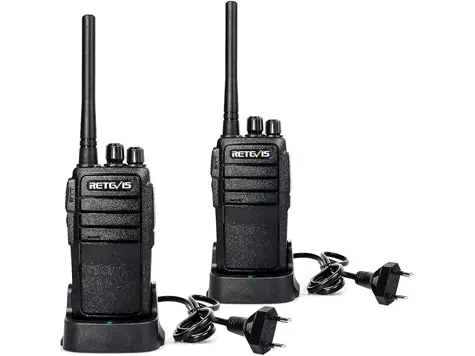 Retevis RT21 Walkie Talkie Largo Alcance - Pack 2 unidades - Profesional para Cámping Caza.