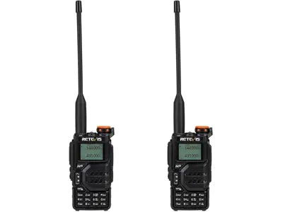 Retevis RA79 Ham Radios, Doble Banda, Micrófono Sensible, Canal Capture, 2 Vías - Pack 2uds.