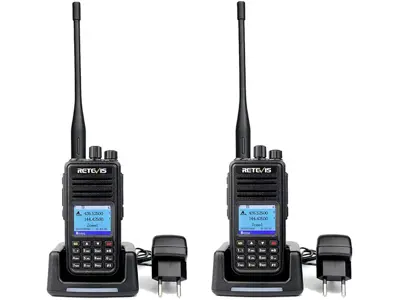 Retevis RT3S DMR Radio Walkie Talkie Digital GPS Banda Dual 3000 Canales DTMF - Negro