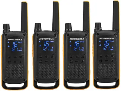 Radio Motorola TALKABOUT T82 Extreme Quad Set UHF (Negro/Amarillo)