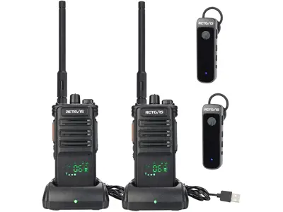 Retevis RB689 Walkie Talkie Profesional, 2600mAh, VOX, Seguridad (2 Paquetes)